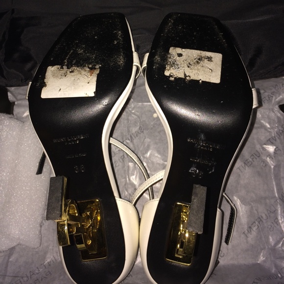 YSL Saint Laurent Opyum White & Gold Heels Size US 6. Size EU 36.LIMITED EDITION - Picture 4 of 4